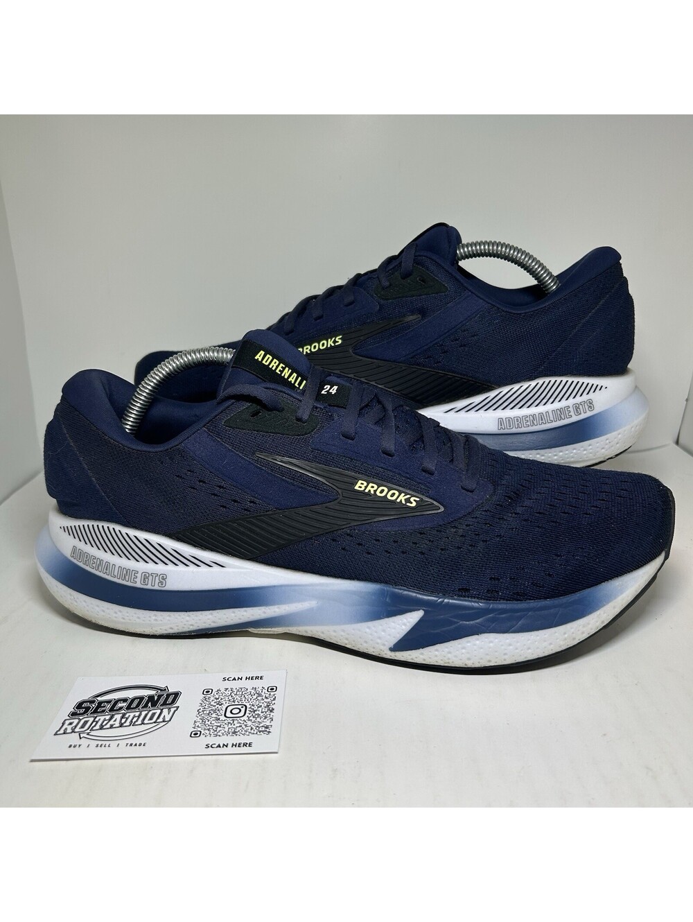 Brooks Adrenaline GTS 24 Running Shoe Navy Peacoat Size 11 Wide (2E)